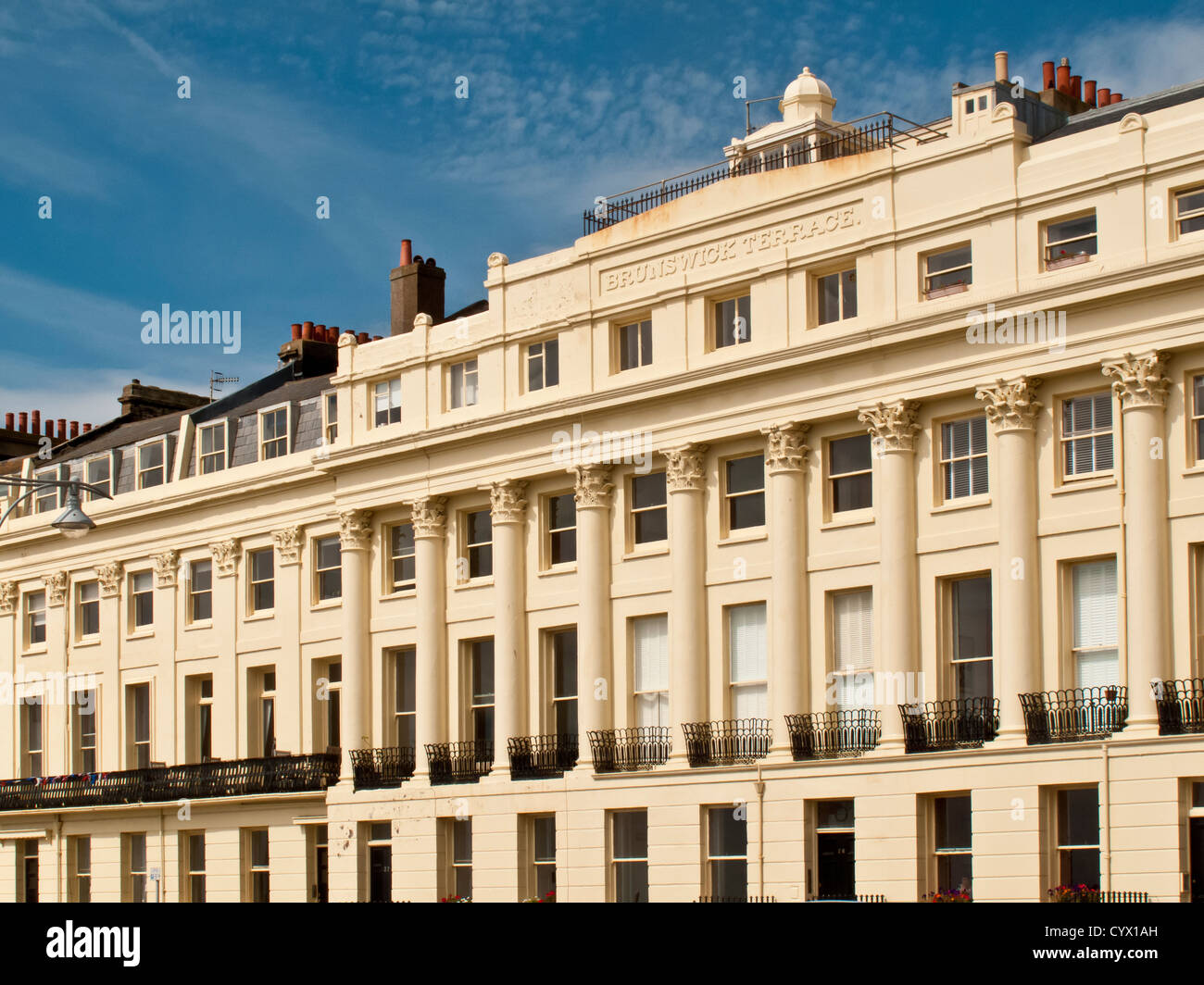 Brunswick Terrace, Brighton and Hove, East Sussex, England, UK Stock