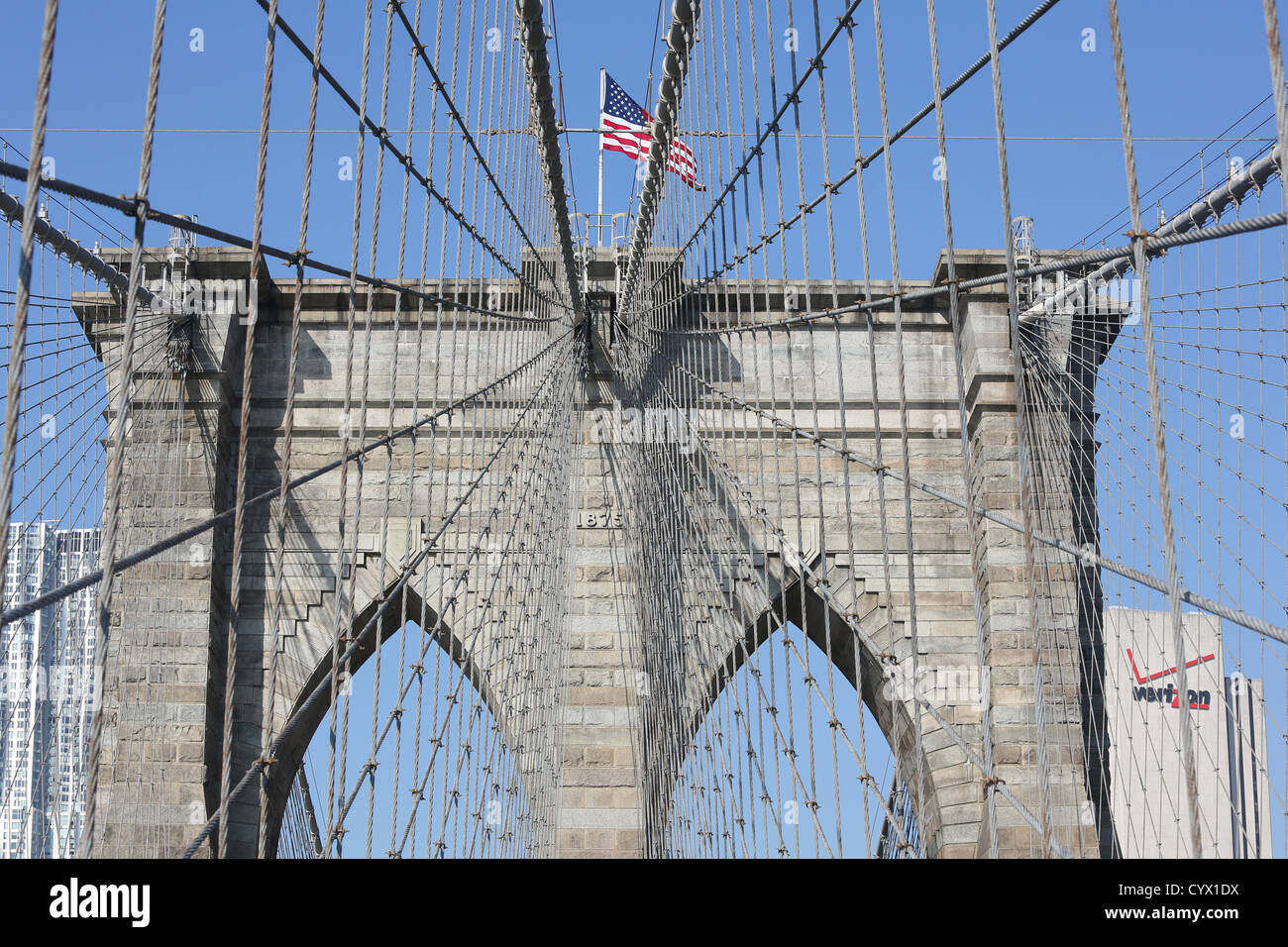 The Brooklyn Bridge is a bridge in New York City and is one of the oldest suspension bridges in