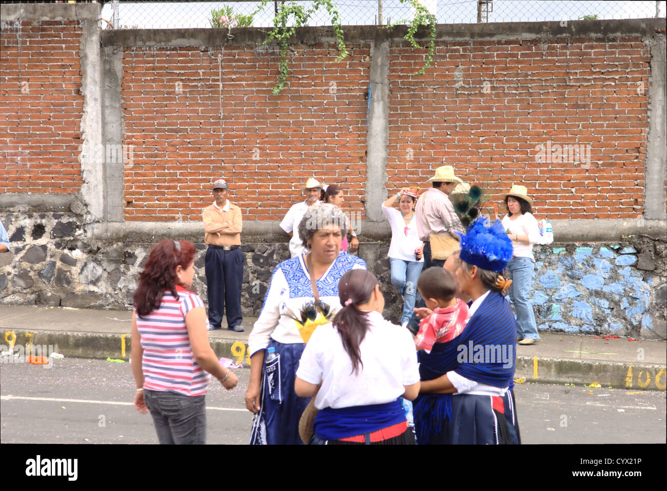 Religious gathering in Uruapan, Michoacán State, Mexico Stock Photo