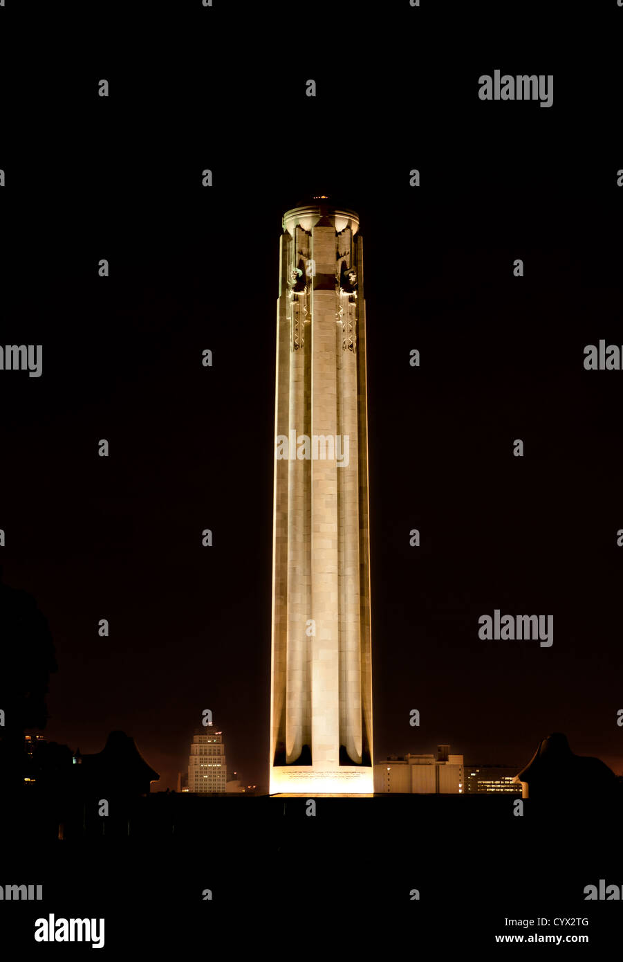 Liberty Memorial.  The only World War 1 Memorial in the USA.  It is in Kansas City, Missouri. Stock Photo