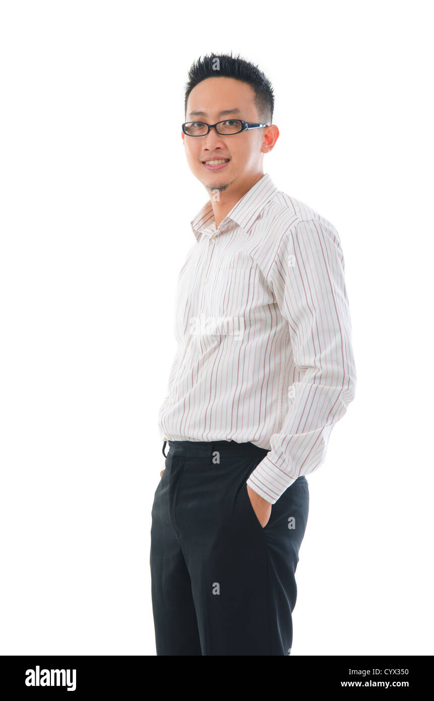 asian business man isolated on white Stock Photo - Alamy