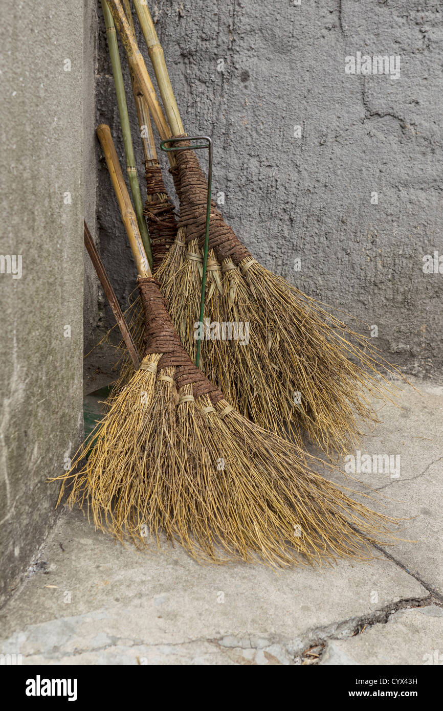 Straw brooms hires stock photography and images Alamy