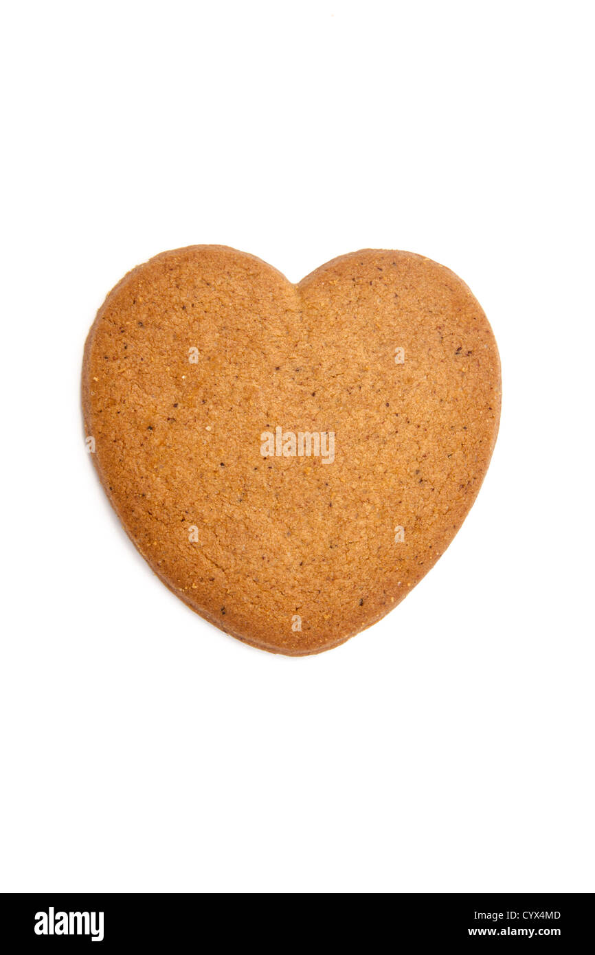 Gingerbread heart isolated on white background Stock Photo - Alamy