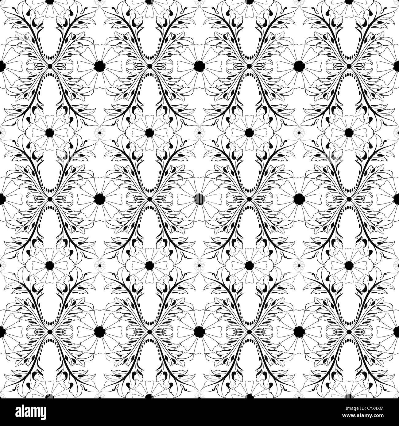 Beautiful background of seamless floral pattern Stock Photo - Alamy