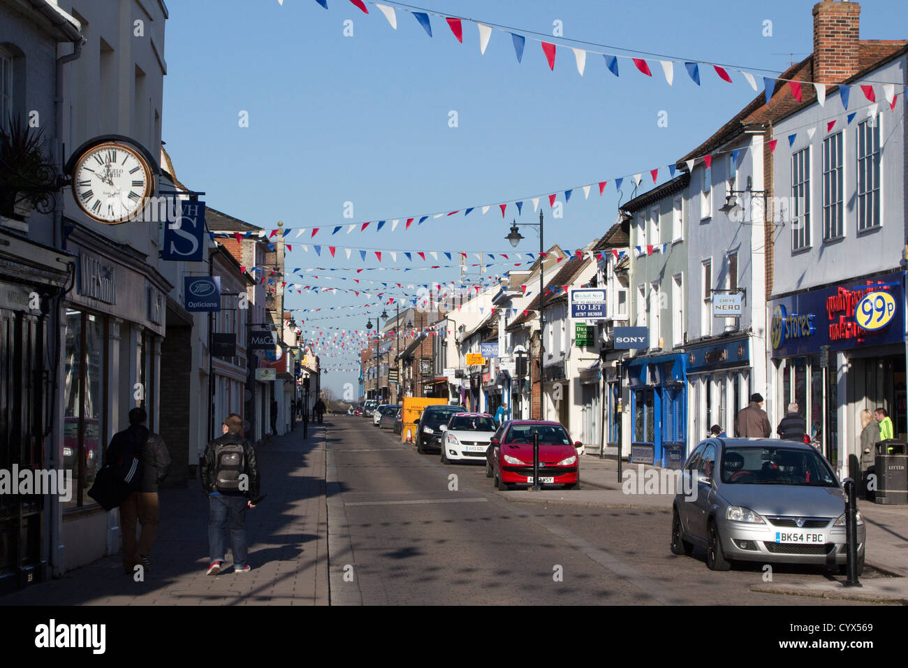 sudbury town centre suffolk england uk gb Stock Photo Alamy