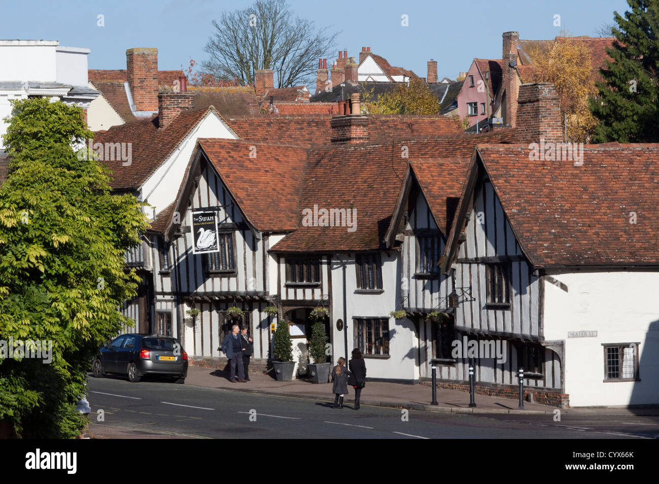 lavenham historic village suffolk england uk Stock Photo Alamy