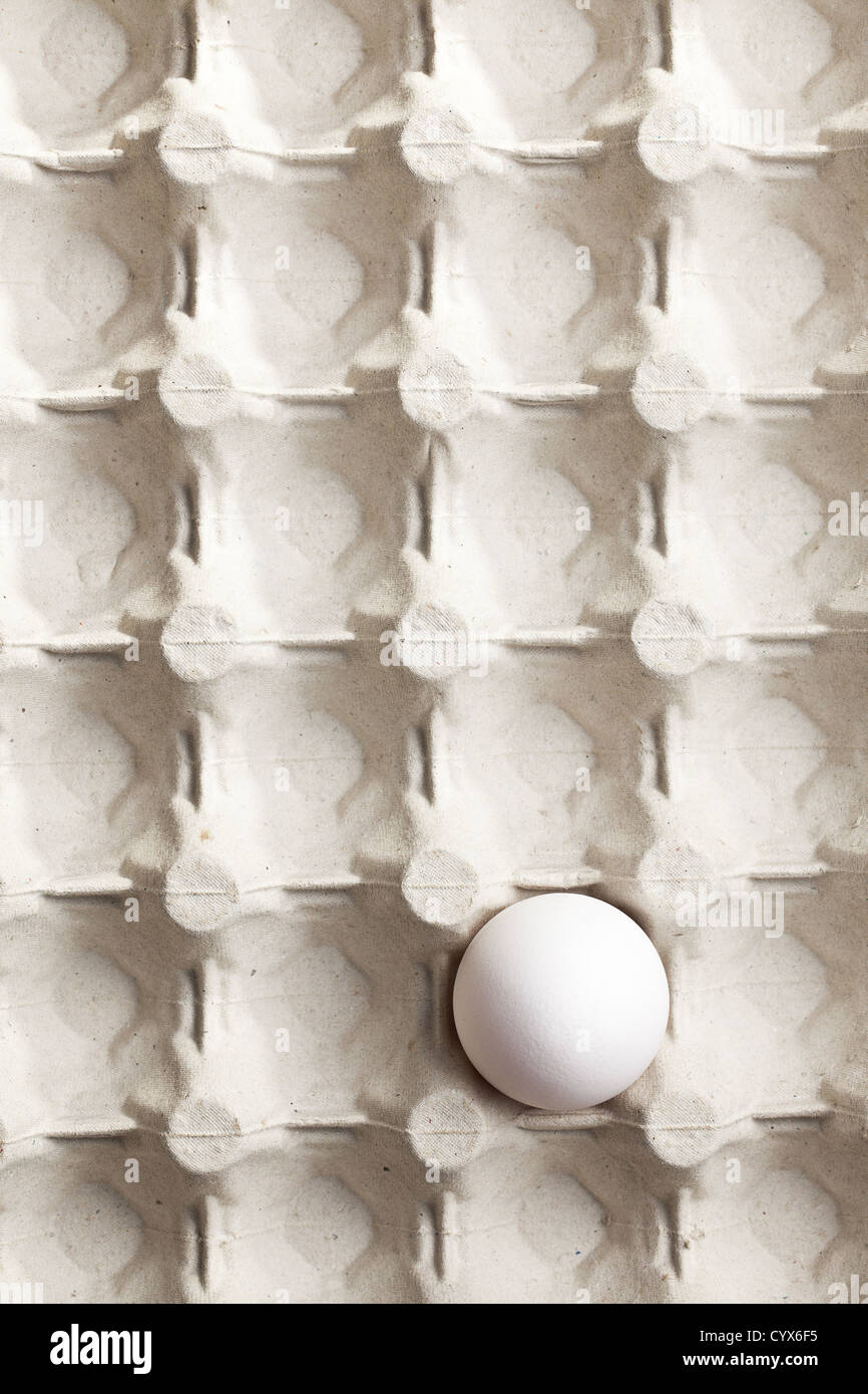 the white egg in carton Stock Photo - Alamy