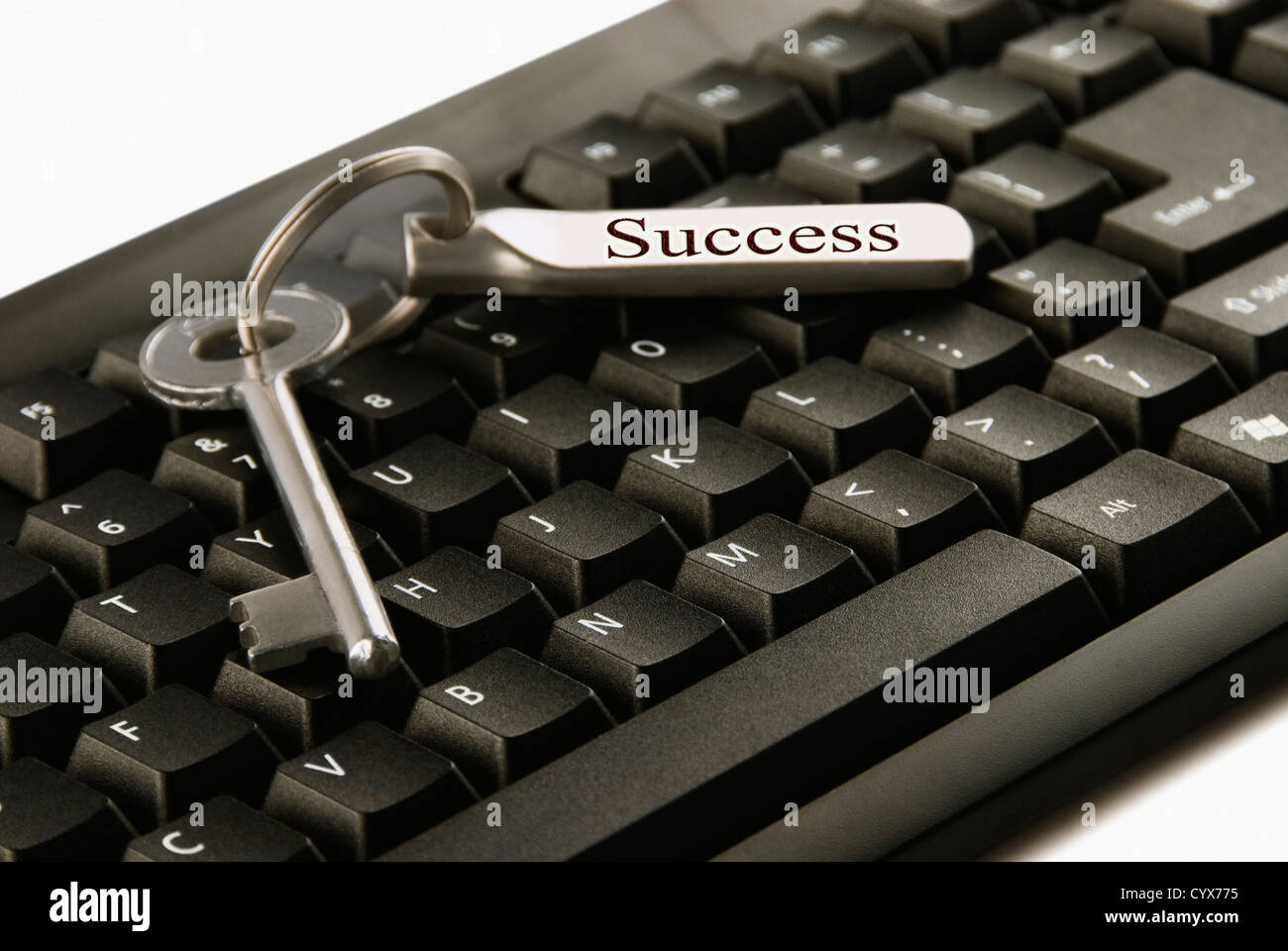 House key on a computer keyboard Stock Photo Alamy
