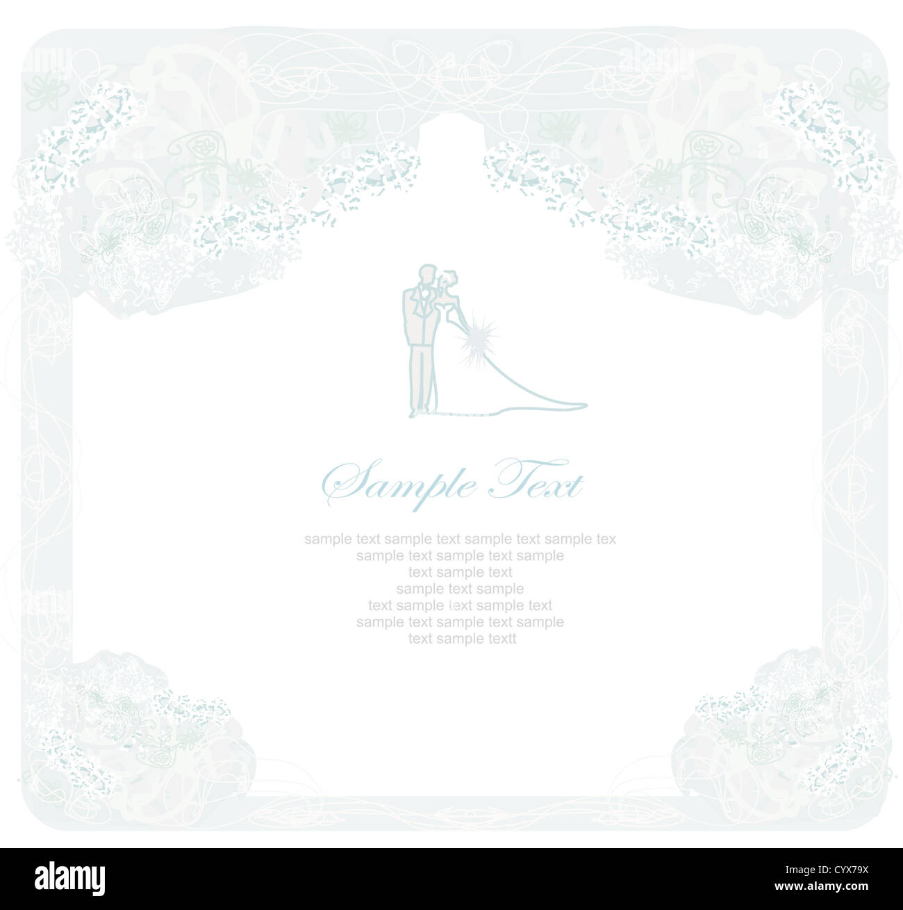 elegant wedding invitation with wedding couple Stock Photo - Alamy