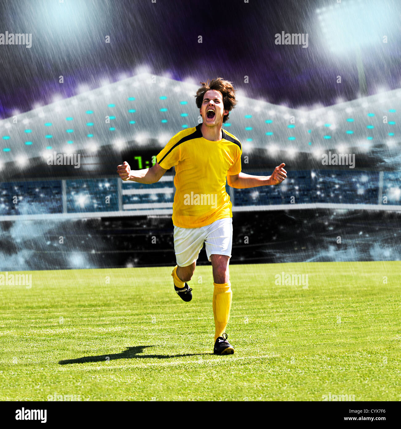 soccer or football player on the field Stock Photo Alamy