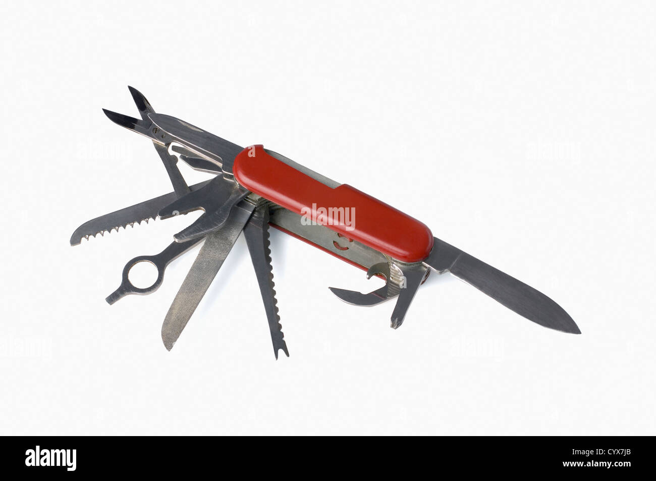 Close-up of a multi tool penknife Stock Photo