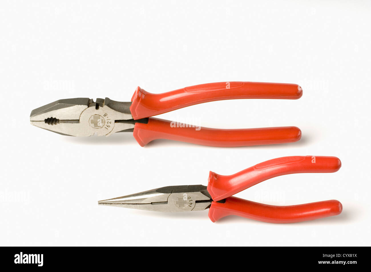 Close-up of two pliers Stock Photo