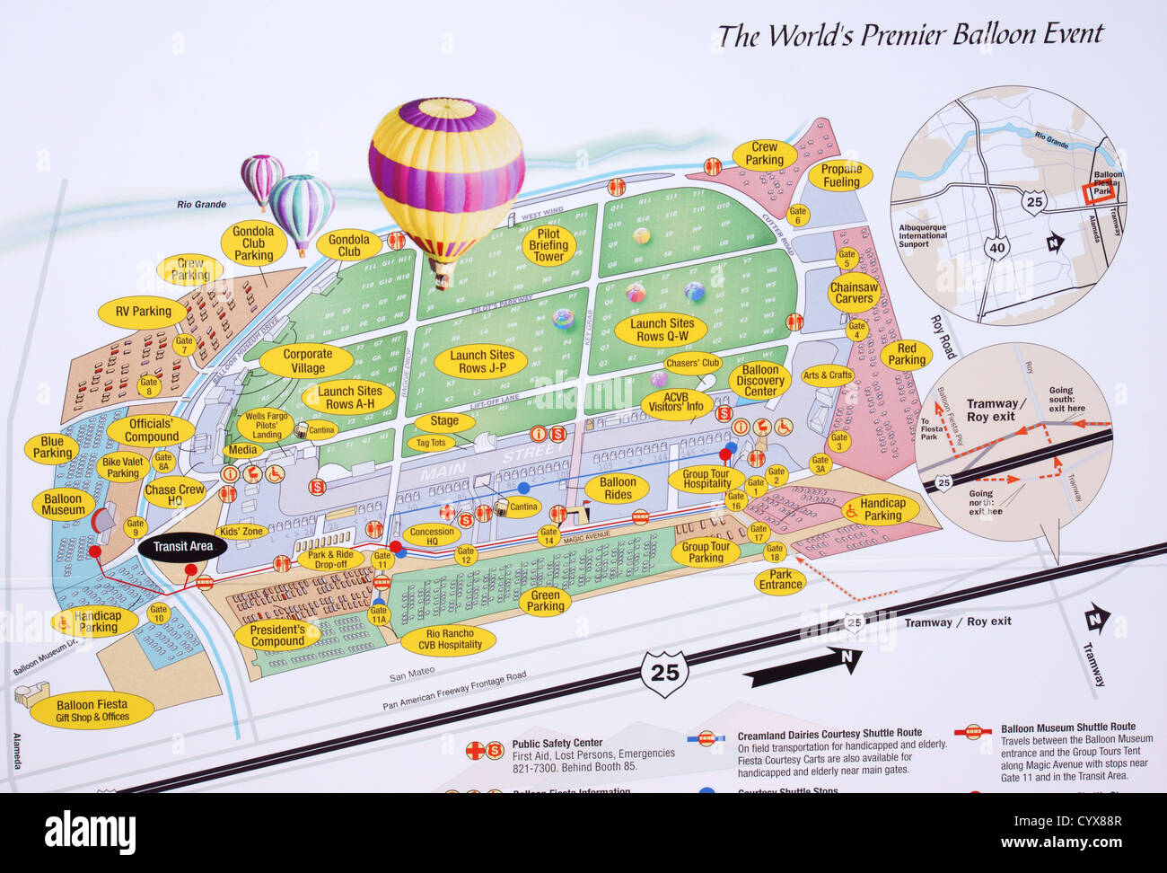 map direction for the worlds premier balloon event directions balloons