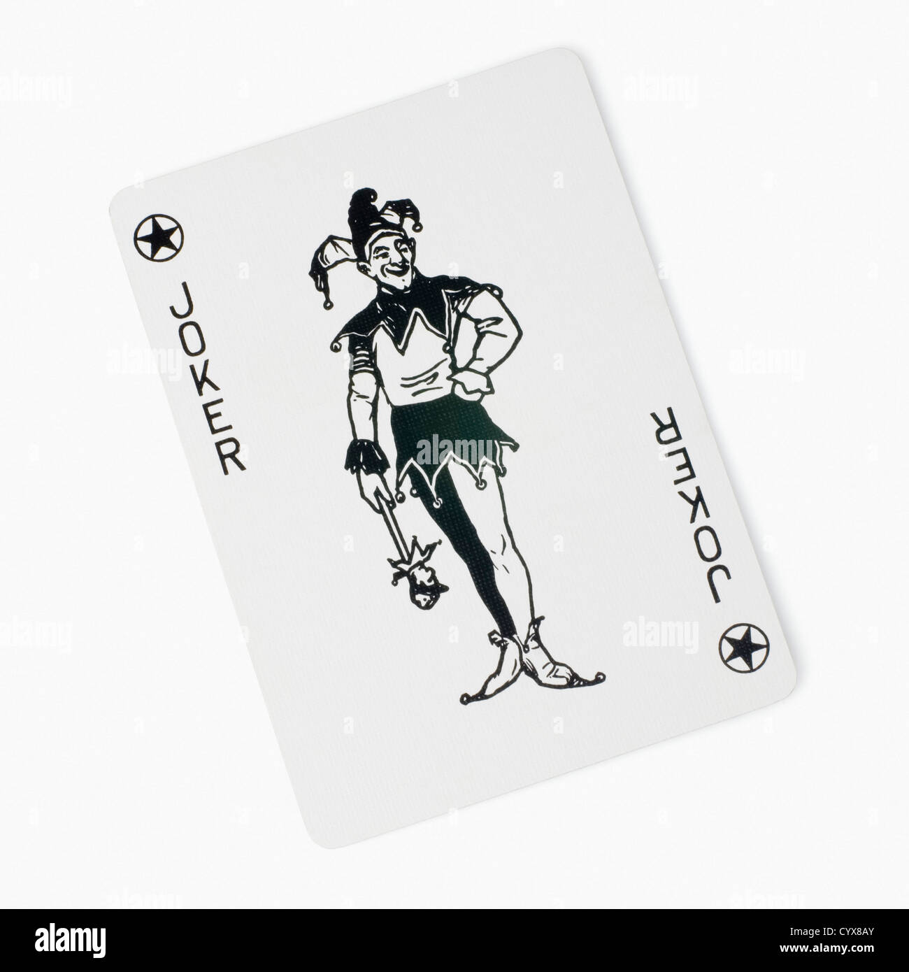 Joker on a playing card Stock Photo