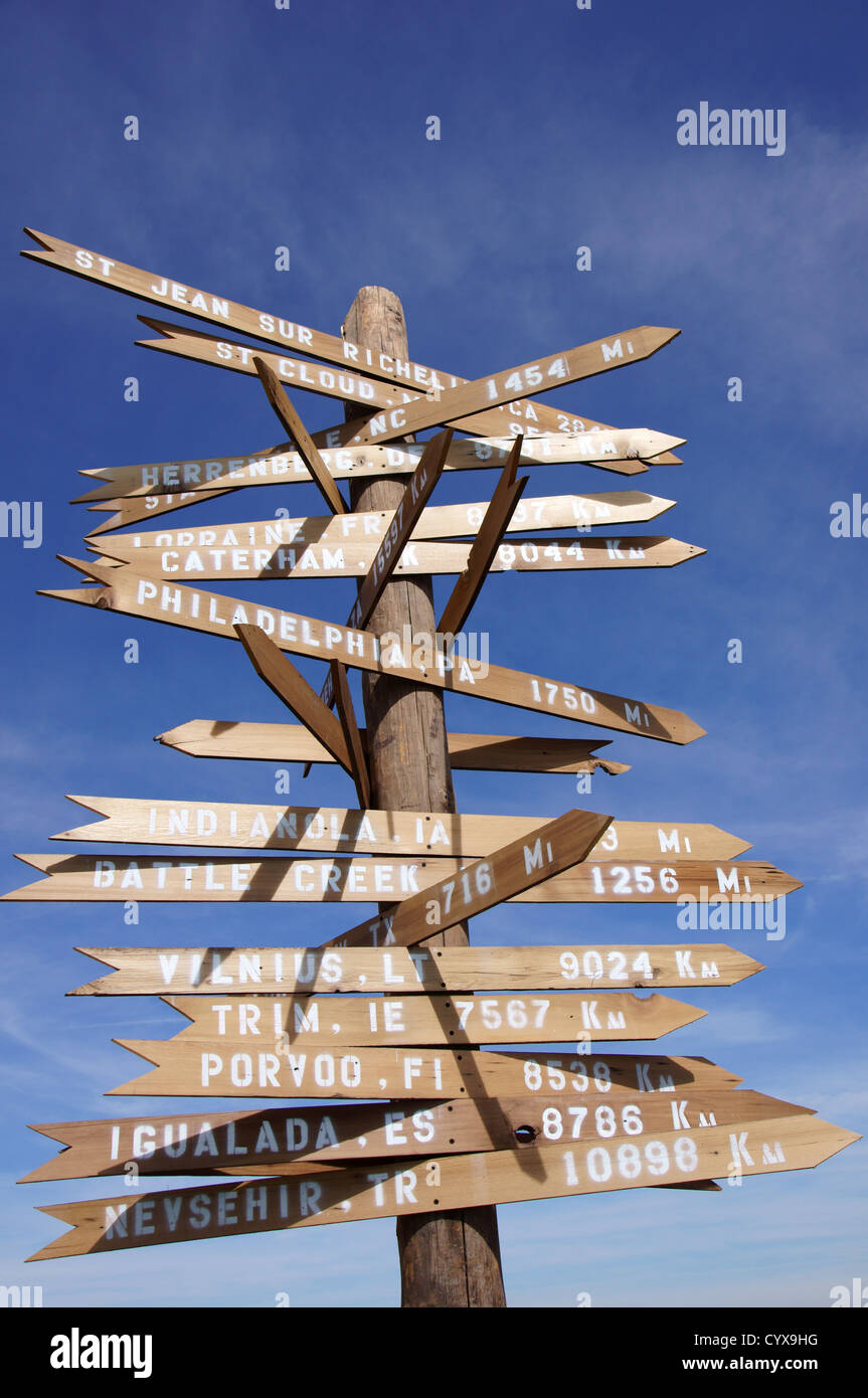 Mile distance marker sign on hires stock photography and images Alamy