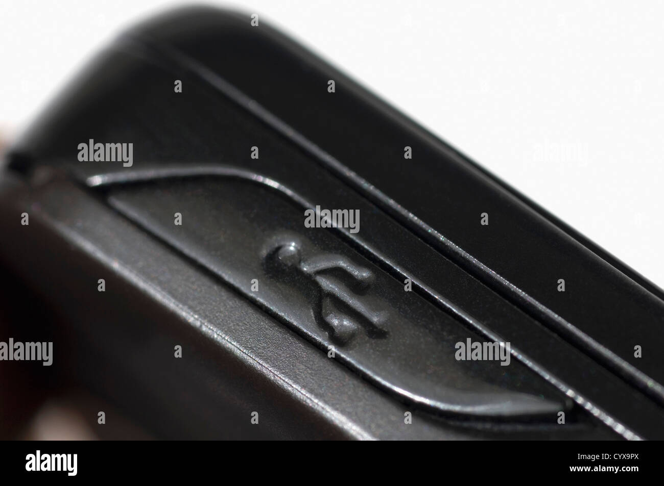 USB port of a mobile phone Stock Photo