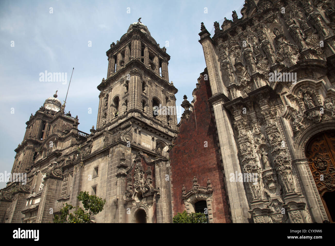 Metropolitan Cathedral of the Assumption of Mary of Mexico City DF Stock Photo