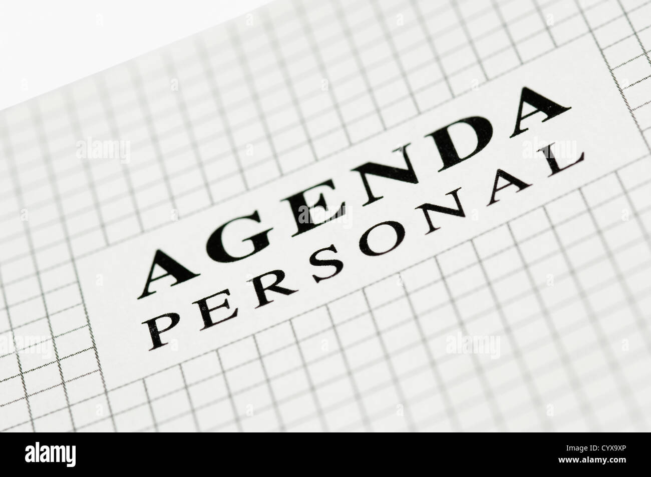 Closeup of a personal organizer Stock Photo Alamy
