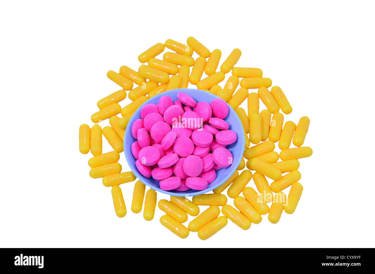 Tablets or capsules. Stock Photo