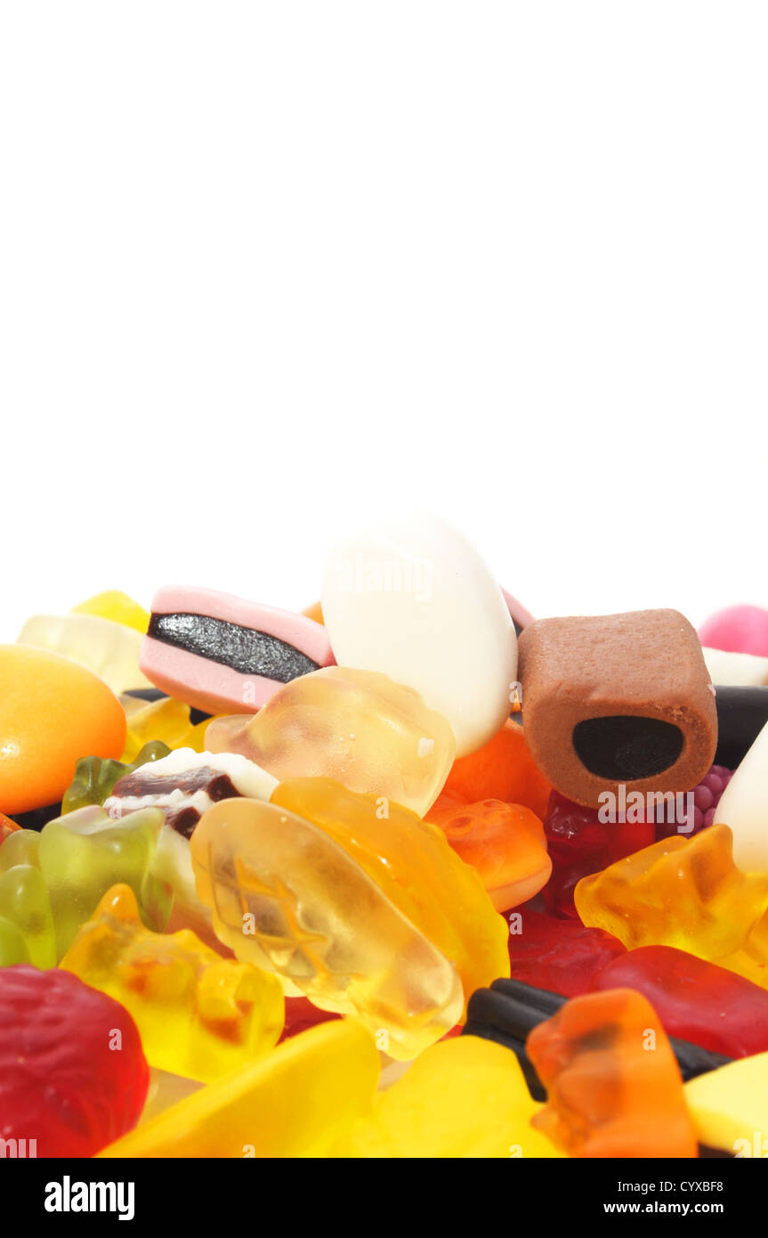 candy sweets showing unhealthy food concept with blank and empty space