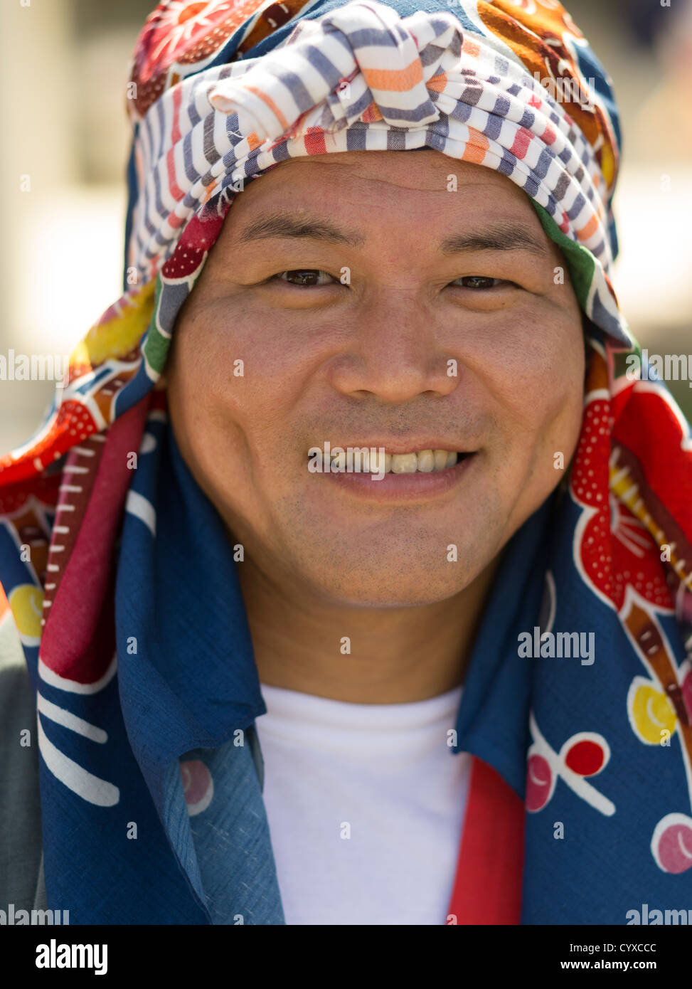 Okinawan man at Mushaama Harvest Festival Hateruma Island Yaeyamas ...