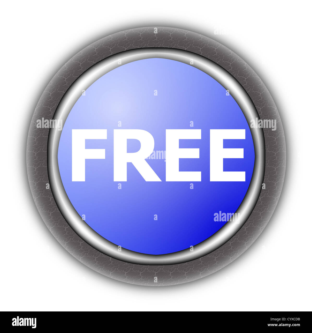 free button cfor internet website isolated on white Stock Photo - Alamy
