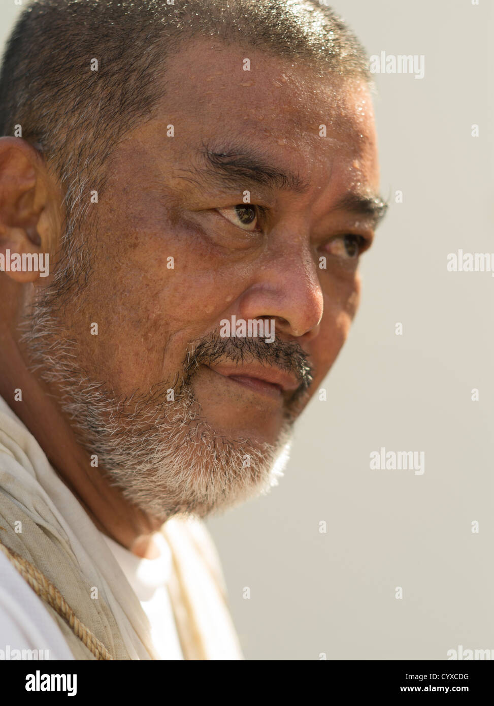 Okinawan man at Mushaama Harvest Festival Hateruma Island Yaeyamas ...