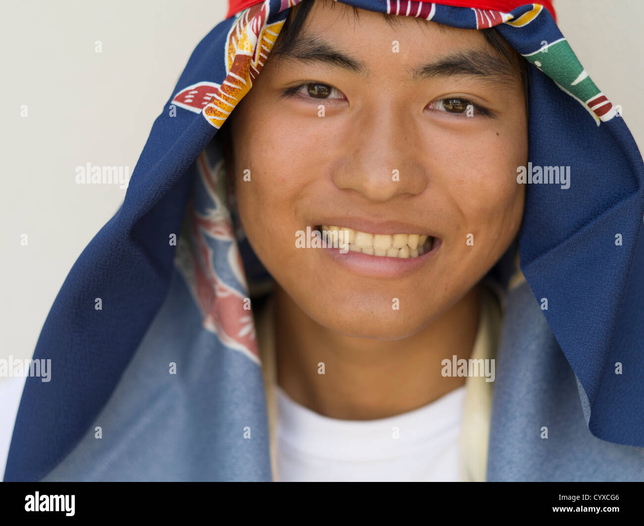 Okinawan boy at Mushaama Harvest Festival Hateruma Island Yaeyamas