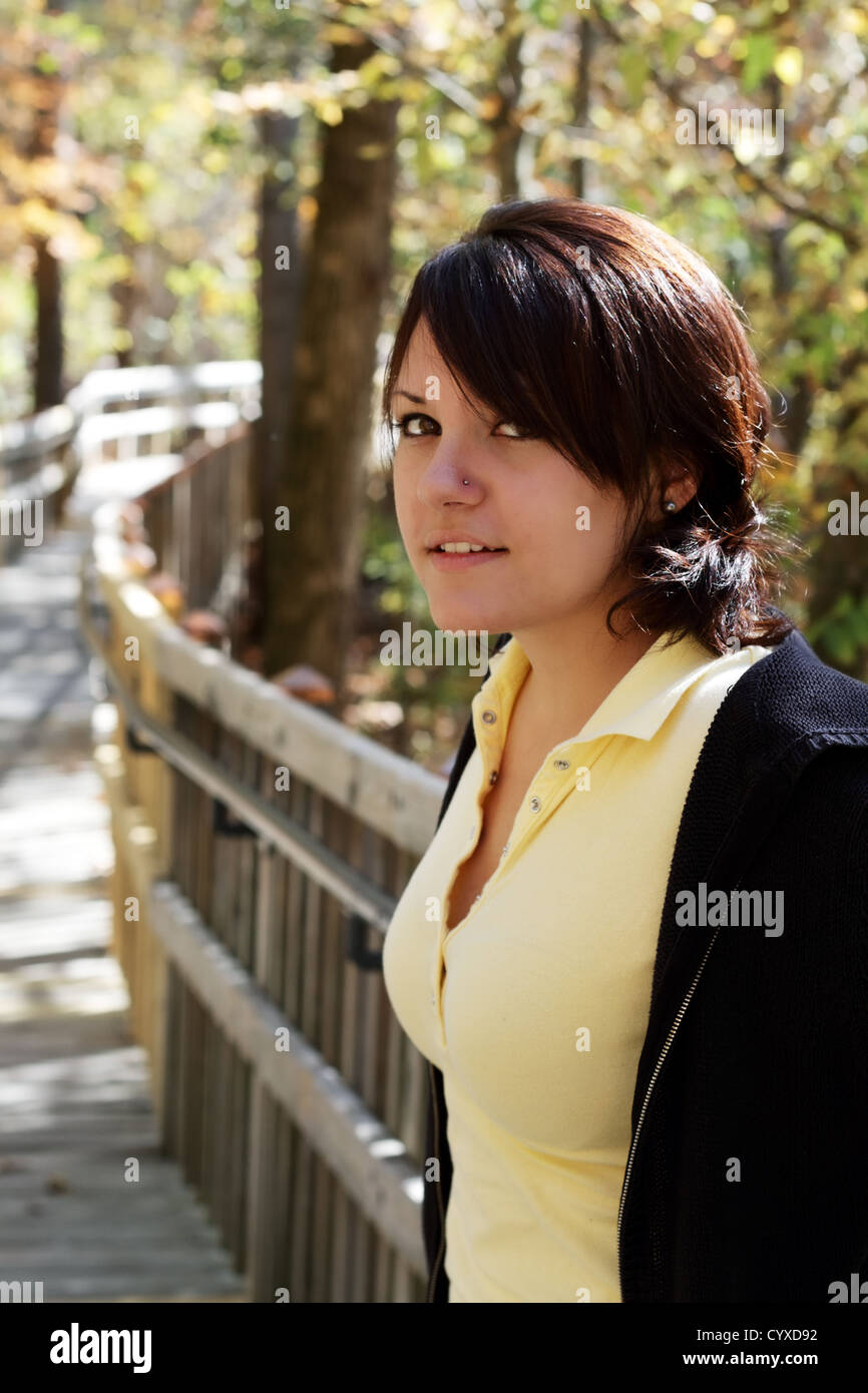 Beautiful standing young woman hi-res stock photography and images - Alamy