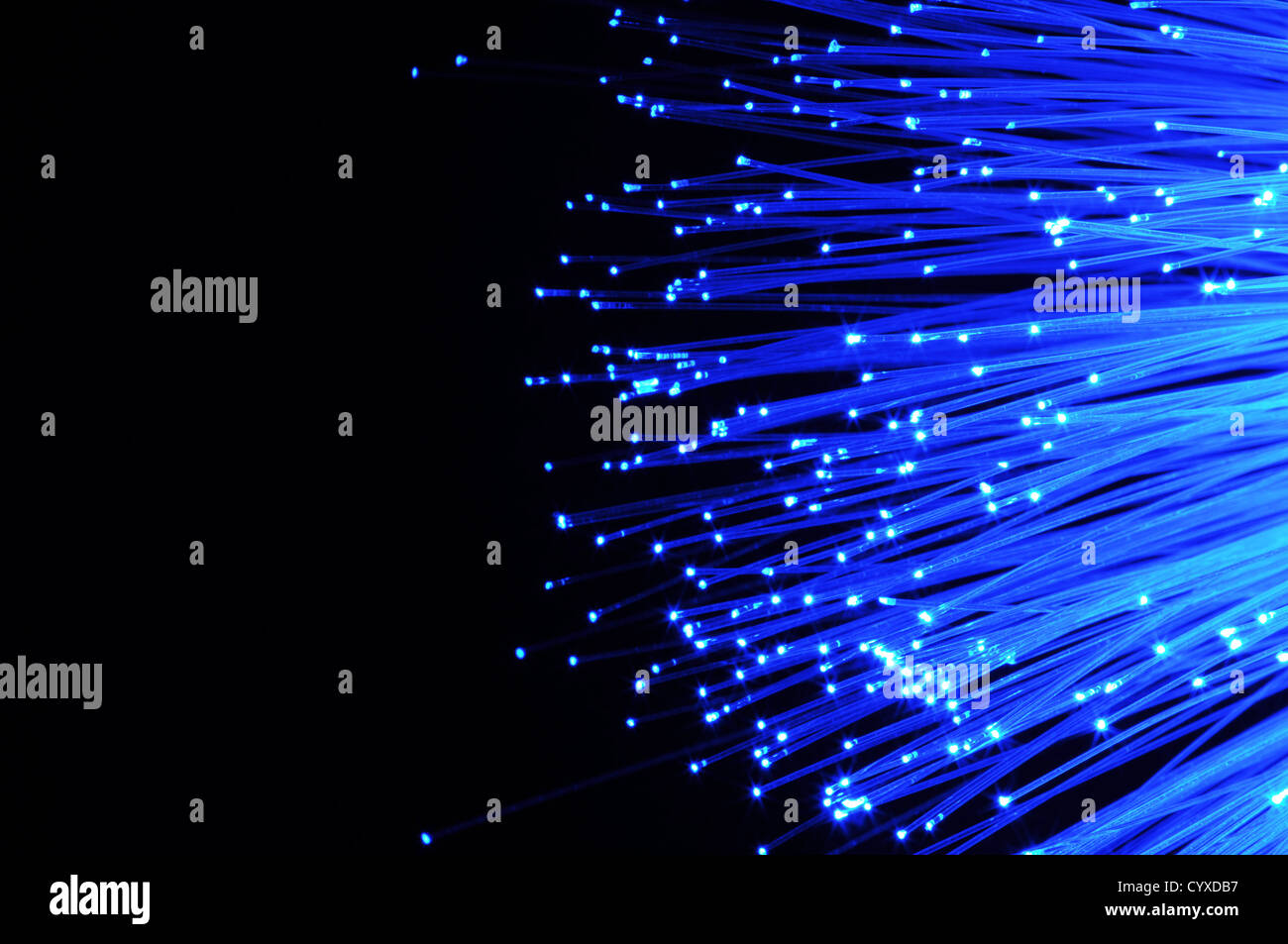 modern information technology concept with fiber optics Stock Photo