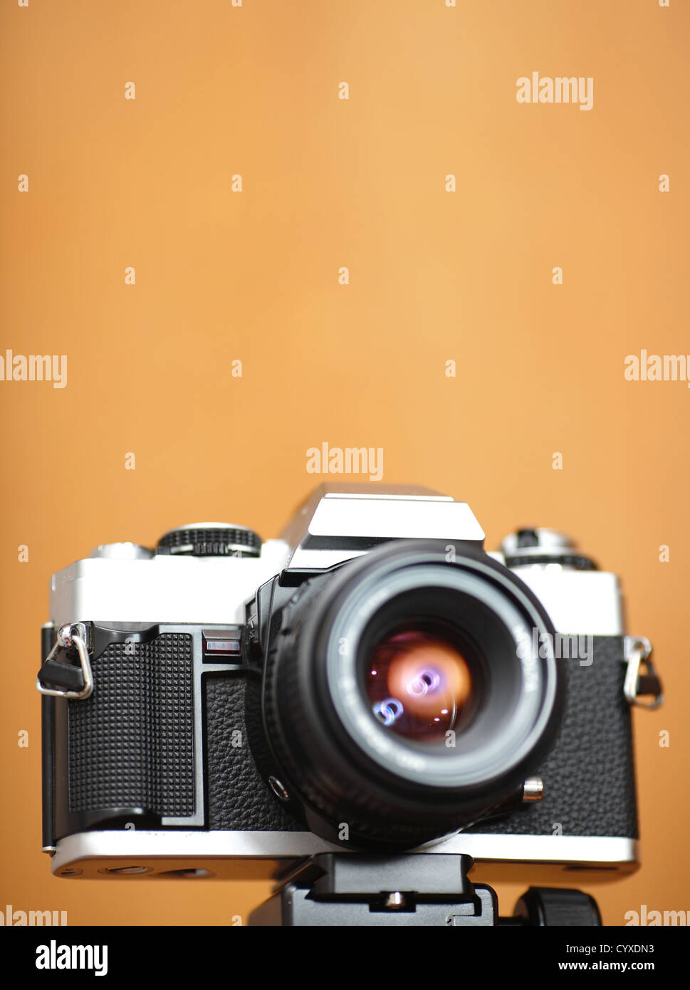 old camera with copyspace in shallow dof Stock Photo