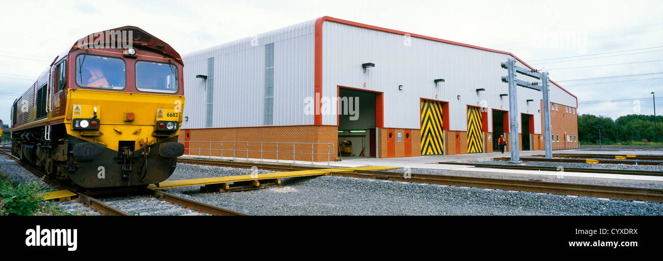 Rail depot maintenance Stock Photo Alamy