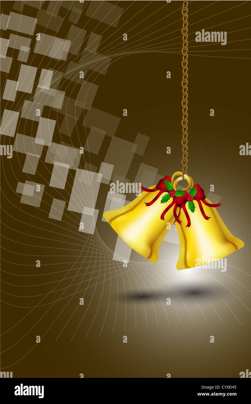 illustration of christmas bells on white background Stock Photo - Alamy