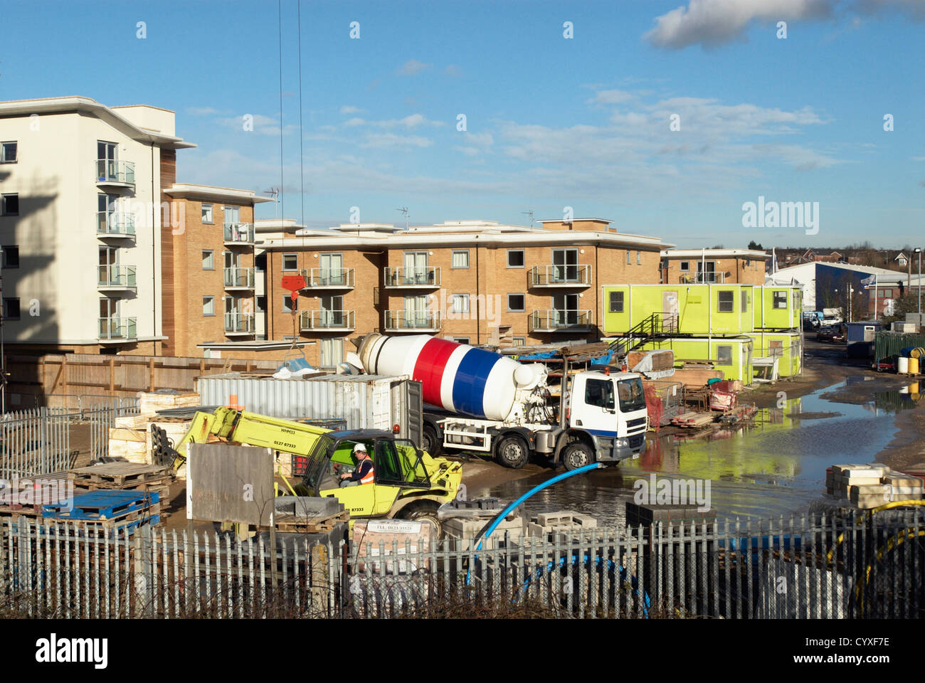Construction site yard Colchester UK Stock Photo Alamy