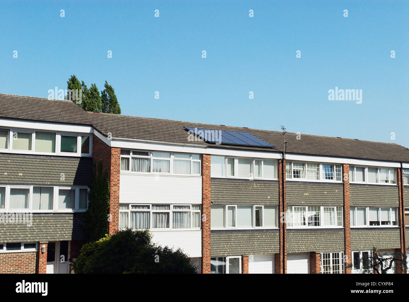 1960s built council house with solar voltaic panels Wanstead East