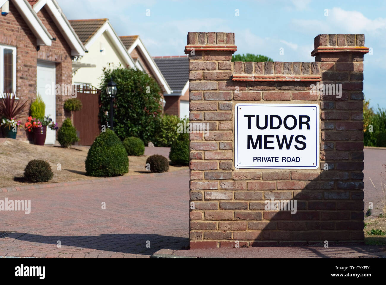 Wooden boundary fencing surrounding 1970's built housing Benfleet Essex