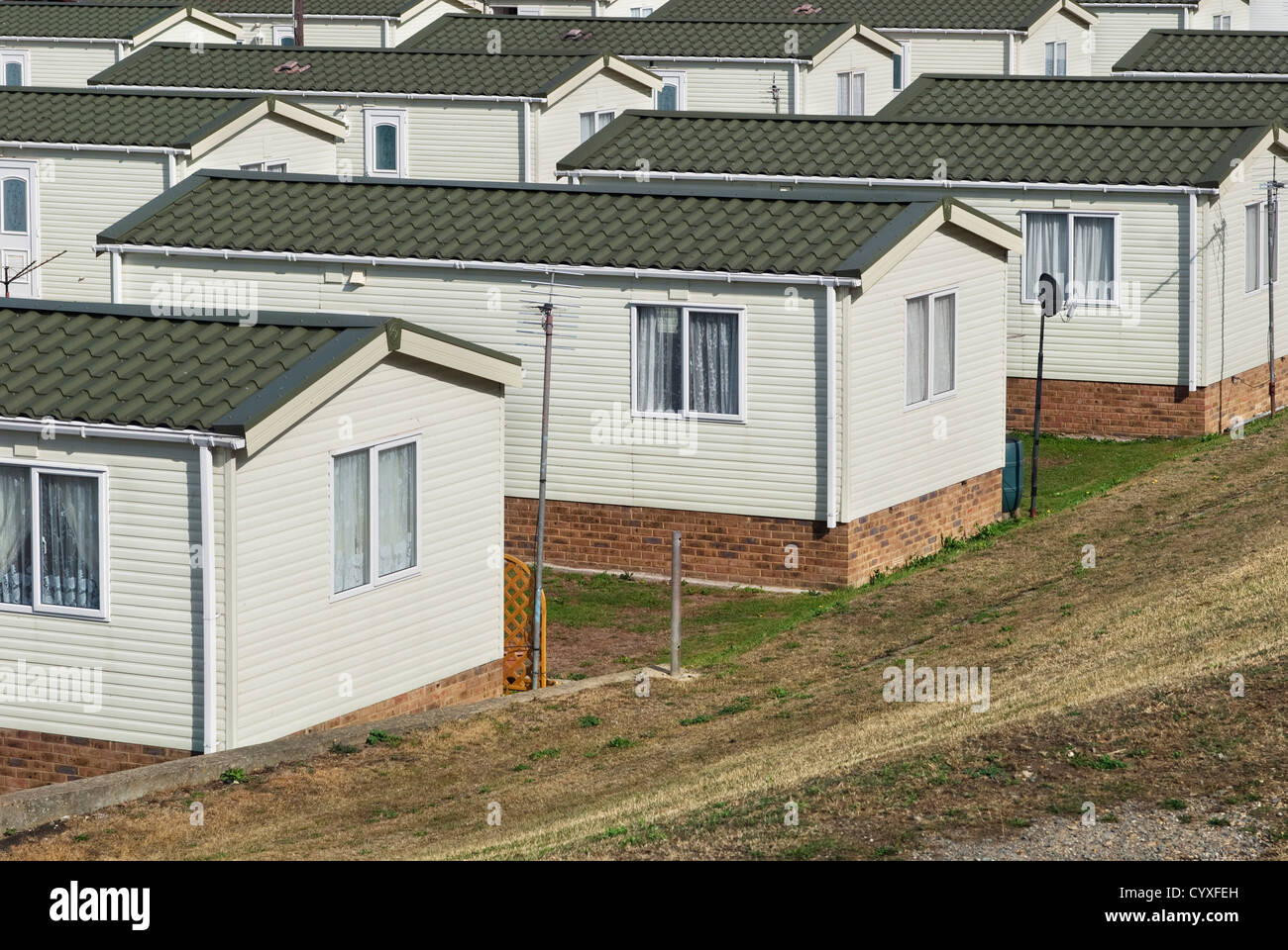 Concrete base laid ready for new single unit housing at Canvey Island