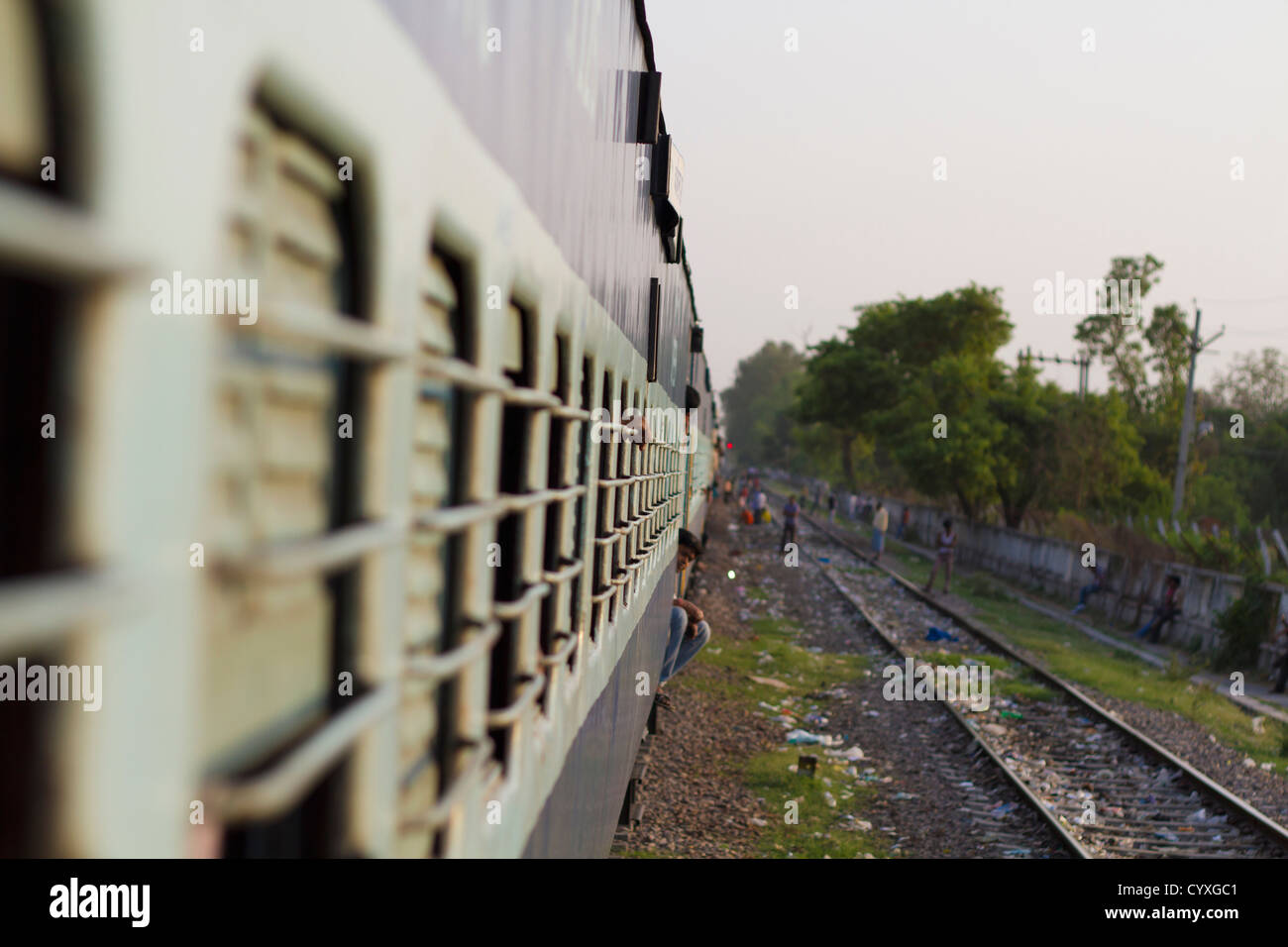 India, Varanasi, People waiting in crowded indian train Stock Photo - Alamy