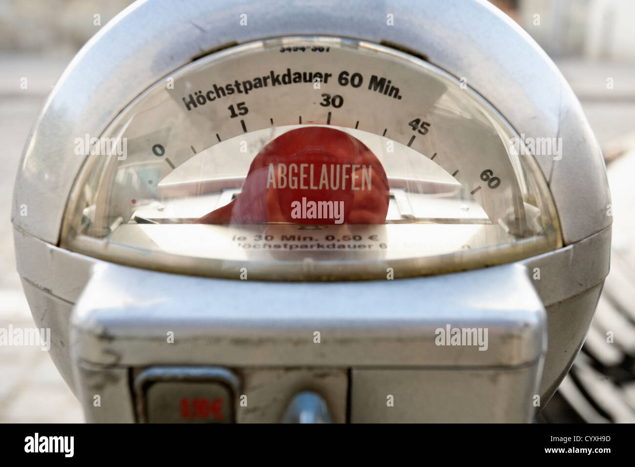 Germany, Expired parking meter, close up Stock Photo