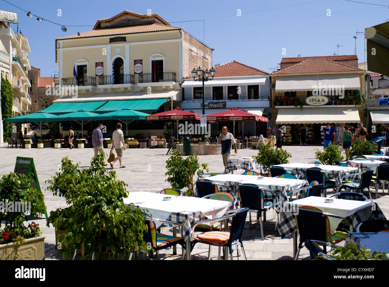 st marks square, zakynthos town, zante/zakynthos, ionian islands ...