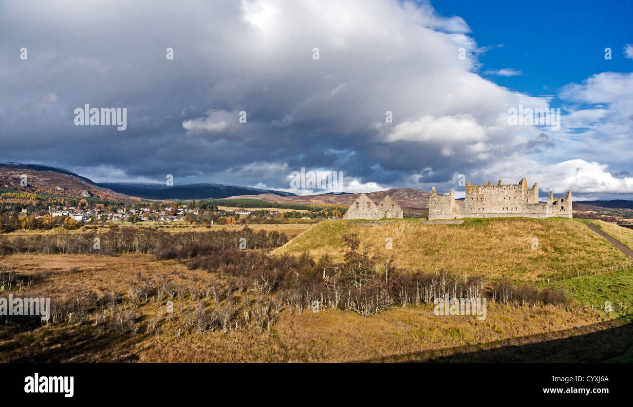 The ruins of Ruthven Barracks near Kingussie in Highland Scotland seen ...