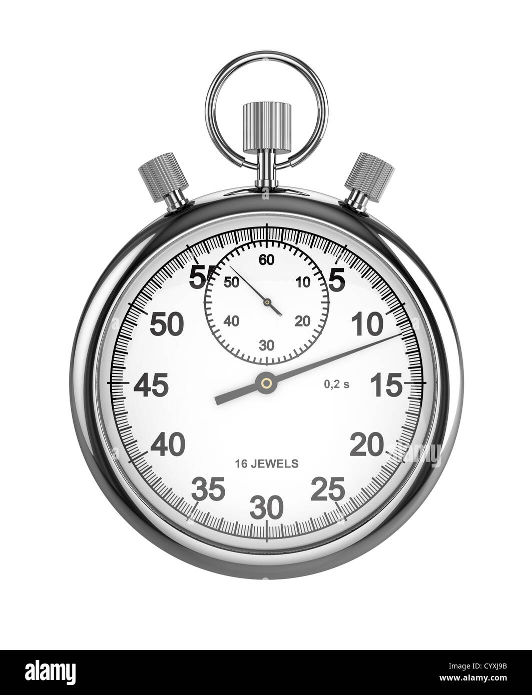 3d render of stopwatch isolated on white background Stock Photo - Alamy