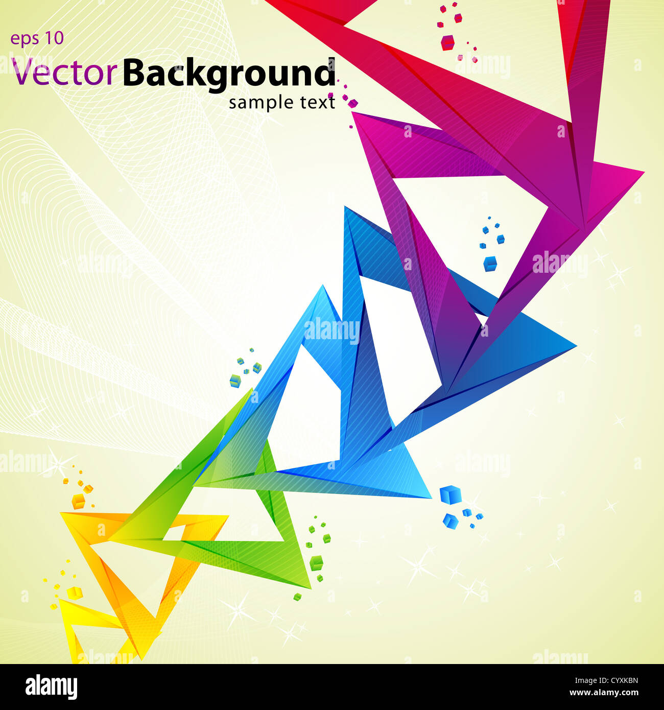 illustration of abstract vector background with colorful triangles ...
