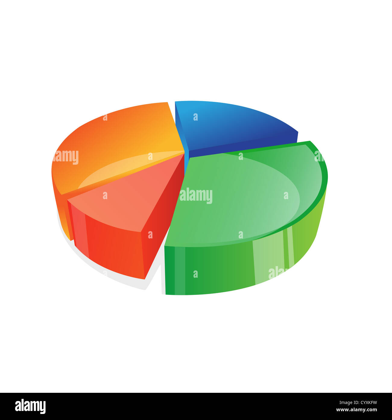 illustration of vector pie chart on an isolated background Stock Photo ...