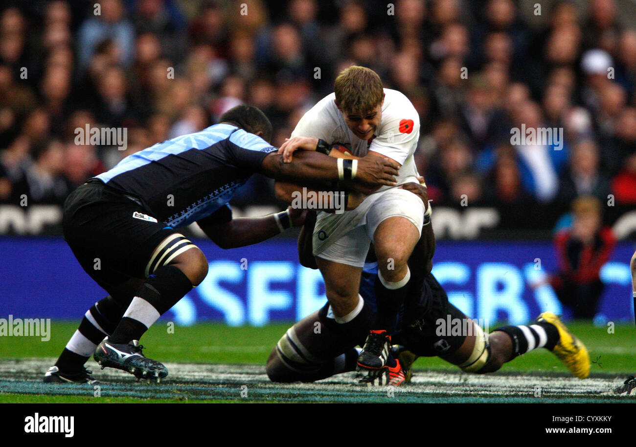 TOM YOUNG IN ACTION ENGLAND RU TWICKENHAM MIDDLESEX ENGLAND 10 November 2012 Stock Photo
