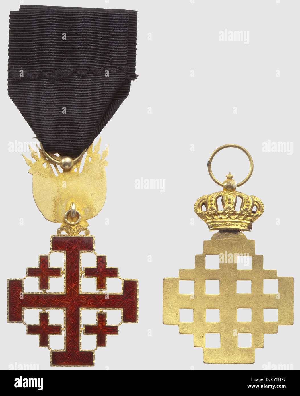 Ordre Equestre du Saint Sépulcre, chevalier, en bronze doré, du 2ème type. Chevalier, en vermeil