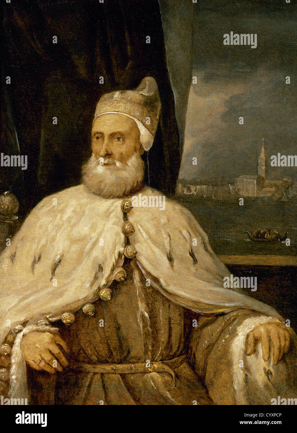 Francesco Donato was the Doge of Venice from 1545 to 1553. Portrait by David Teniers II. Prado Museum. Madrid. Spain. Stock Photo