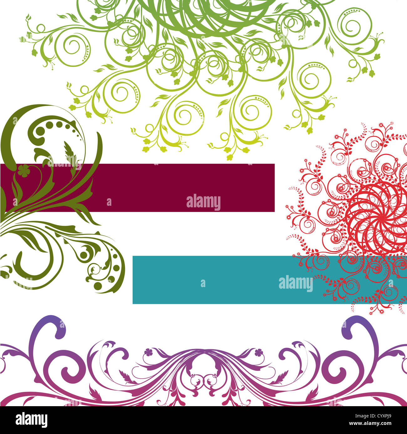 illustration of abstract floral background Stock Photo - Alamy