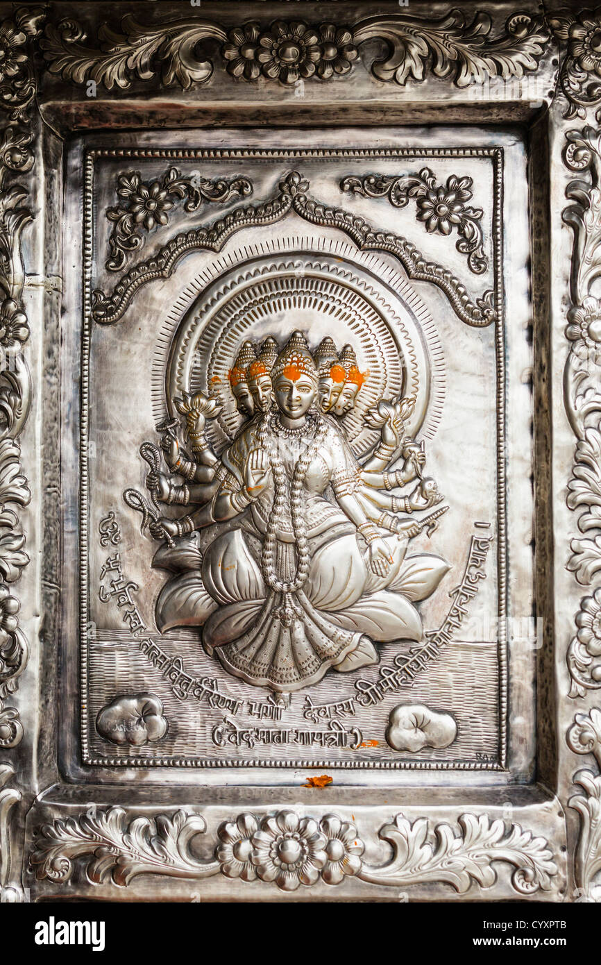 India, Punjab, Amritsar, View of  Lakshmi Narayan Temple Stock Photo