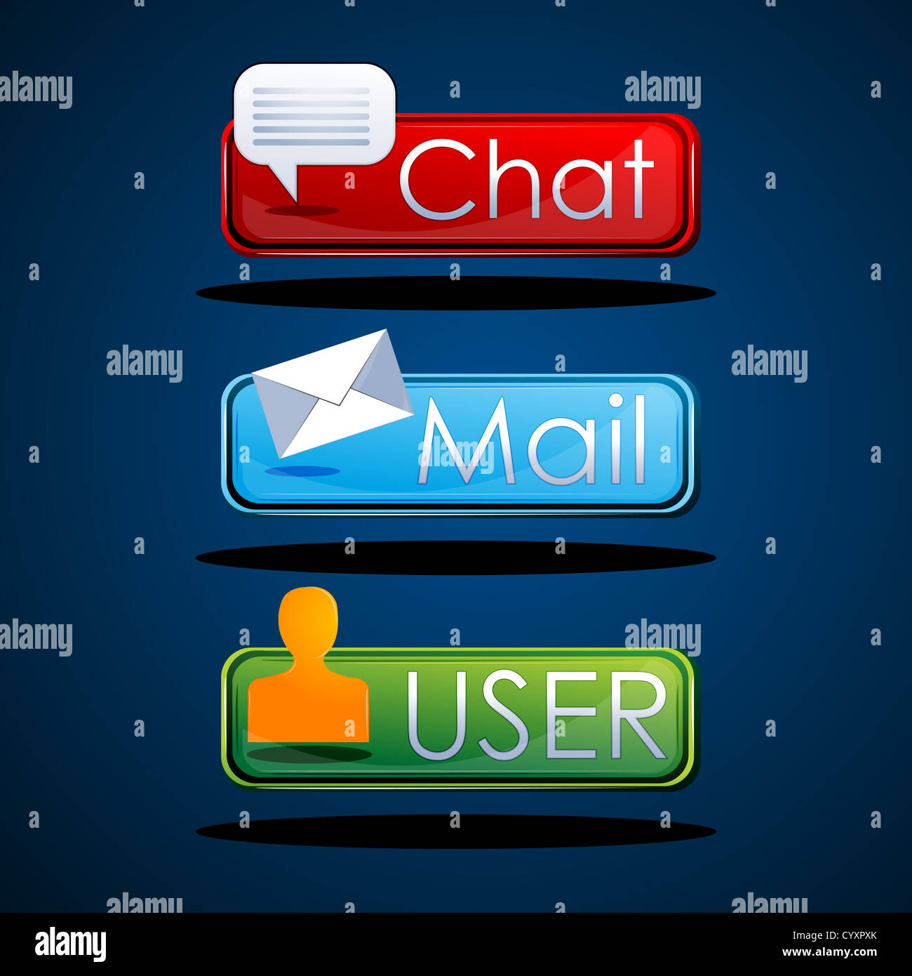 illustration of web icons Stock Photo - Alamy